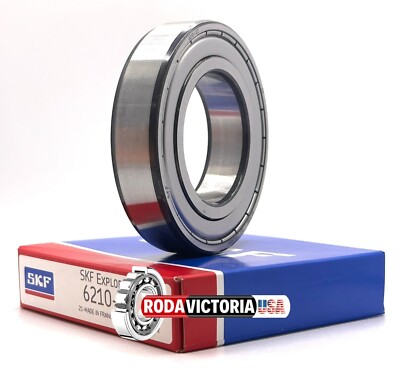 る SKF 6210 ZZ C3 Deep Groove Ball Ball Bearing, Metal Shielded