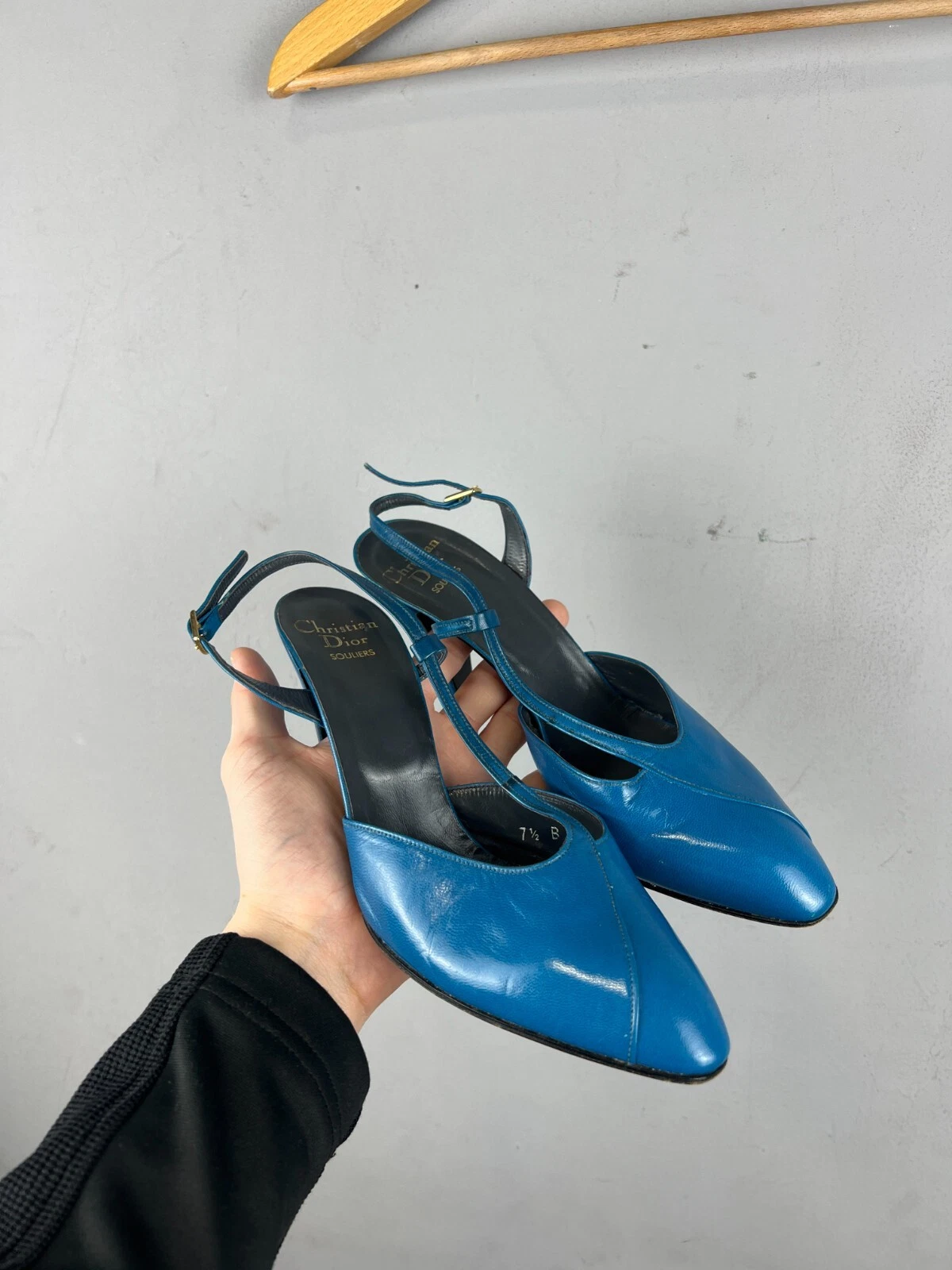 Chaussures à talons bleus authentiques Christian Dior pointure 7,5 38