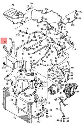 VW PHAETON 3D1 3D2 3D3 3D4 3D6 3D7 3D8 3D9 COOLANT HOSE 3D0121058C NO DUTIES