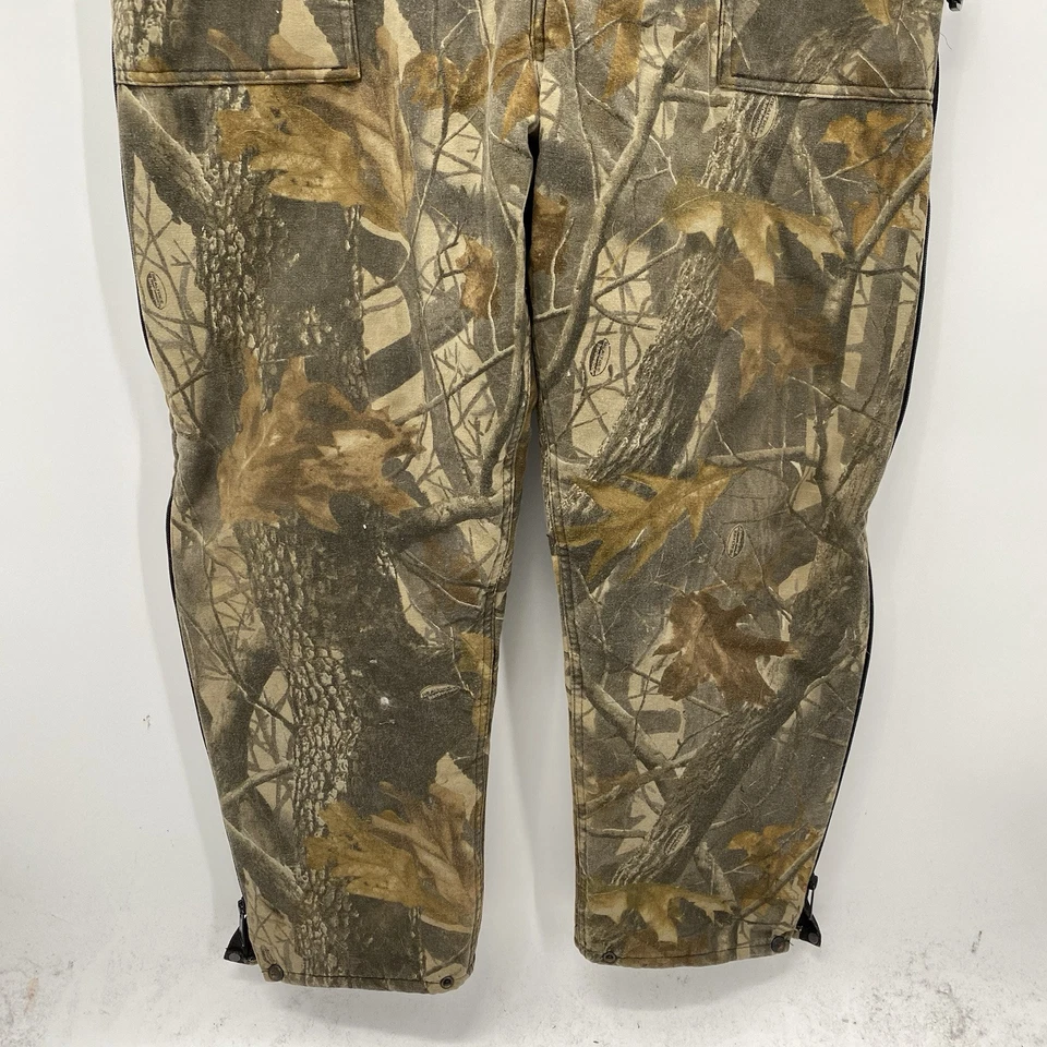 Gunflint Berne Bibs Men's XL Realtree Hardwood Camo Quilt Lined Hunting Overalls - Image 3 of 4
