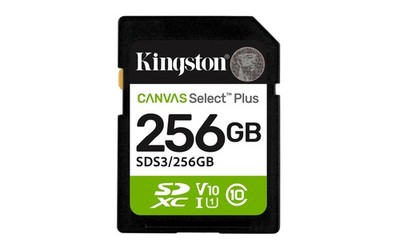 New Kingston 256GB Canvas Select Plus SD Card Up to 150MB/s Class 10, UHS-I, U1