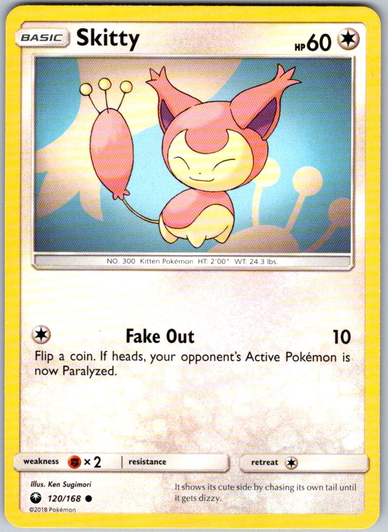 Skitty 120/168 Common Celestial Storm Near Mint