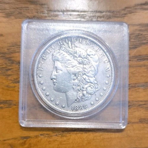 1888 Morgan Silver Dollar $1 Coin Uncertified Ungraded 0.9 Fine US Collectible