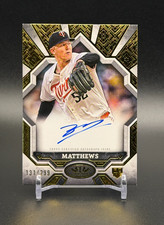 2025 Topps Tier One Zebby Matthews Break Out Auto #BOA-ZM RC | #/299 Twins