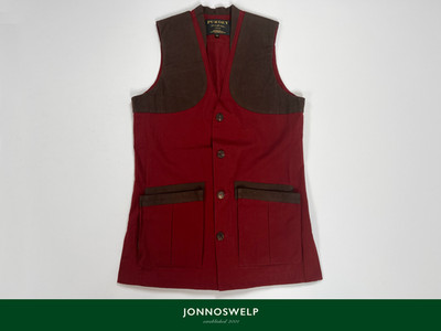 Purdey Audley rote Winter Shooting Skeet Weste D30 Recoil Pad neu ohne Etikett - Größe M