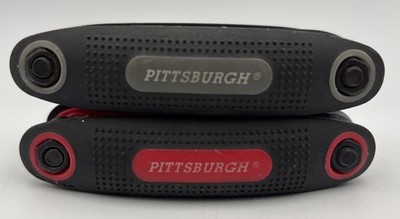 Pittsburgh Handy Hex Keys Set Of 2: Standard & Metric (Red & Gray), Preowned