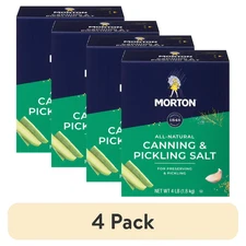 (4 pack) Morton® Canning & Pickling Salt, for Preserving and Pickling, 4 lb Box.