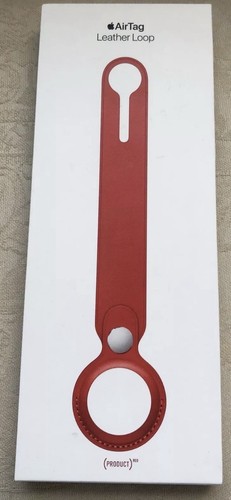 Set of Two Apple AirTag Leather Loops in Baltic Blue & Red - Photo 8 sur 11