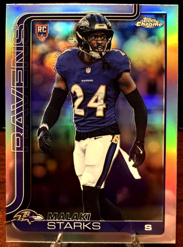 Malaki Starks Rookie Refractor-2025 Topps Chrome #347 Baltimore Ravens NFL RC