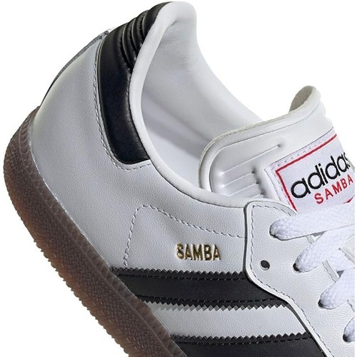 NUEVO CON ETIQUETAS Adidas Unisex Samba Zapatilla Interior, Blanco/Negro/Rojo Vivo, 11 EE. UU. Hombres - Imagen 7 de 7