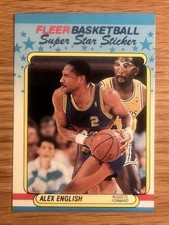 1988-89 Fleer Superstar Sticker - Alex English #4