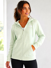 The North Face Women's Green Full Zip Hooded Hoodie w/ Pockets Logo Size M