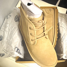 UGG Neumel Women's Suede Chukka Ankle Lace-Up Boots Beige US 8