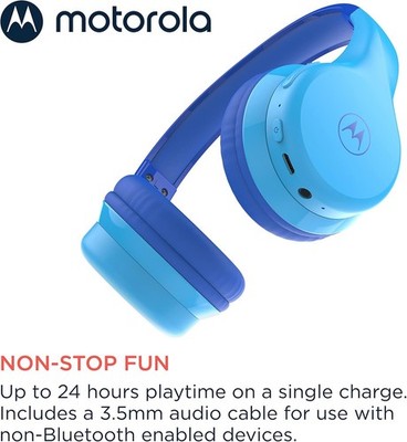 Motorola NEU Noise Limit BT Wireless Kinder Kopfhörer Moto JR300 integriertes Mikrofon