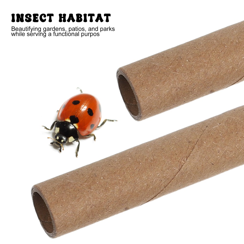  50pcs Bee Tube: Natural Insect House Hotel For Bees And Butterflies Cardboard