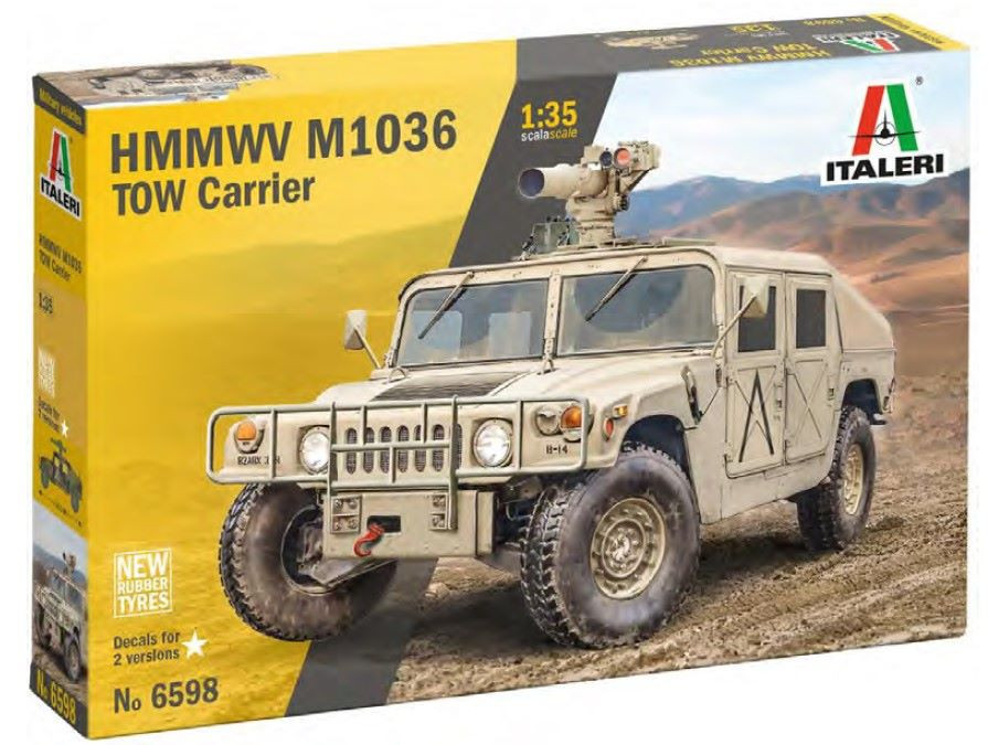 Italeri 6598 1:35 HMMWV M1036 TOW Carriers Military Vehicle Italeri 6598 1:35 HMMWV M1036 TOW Carriers Military Vehicle