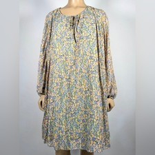 Zara Women’s Size Small Floral Print Long Blouson Sleeve Dress