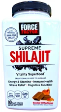 Force Factor Supreme Shilajit Soft Chews 90 Count EXP 06/2027