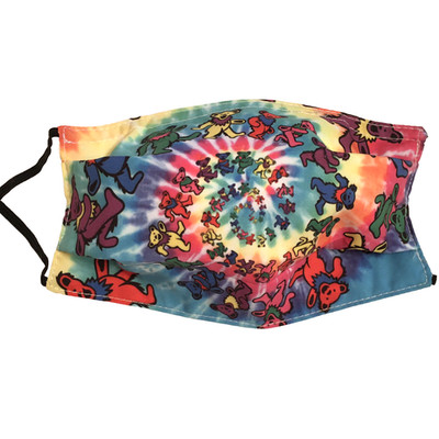Rainbow Marching Bears Adorable Face Mask, adjustable, nose guard, filter pouch