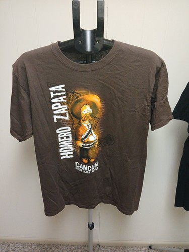 The Simpsons Homer "Homero Zapata Cancun Riviera Maya Mexico" T-Shirt (L)
