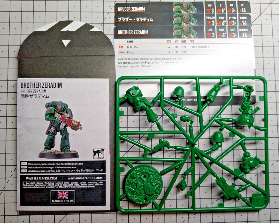 GAMES WORKSHOP Warhammer 40k Space Marine Heroes - Kill Team Dark Angels - Brother Zeradim