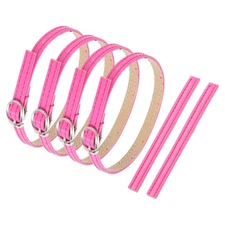 2 Pair Replacement Ankle Straps for Heels Shoe Bands, Rose Red