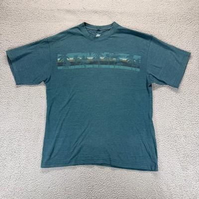 Newport Blue Taking It Easy Blue Mens L Palm Tree Tropical Beach Aloha T-Shirt