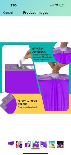 100 Purple Poly Mailers Shipping Bags Premium Packaging 10x13 US Seller - Picture 3 of 3