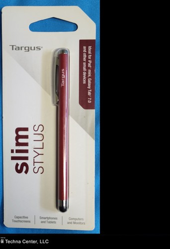 Targus Slim Stylus for Tablets and Smartphones, Red, AMM1214US