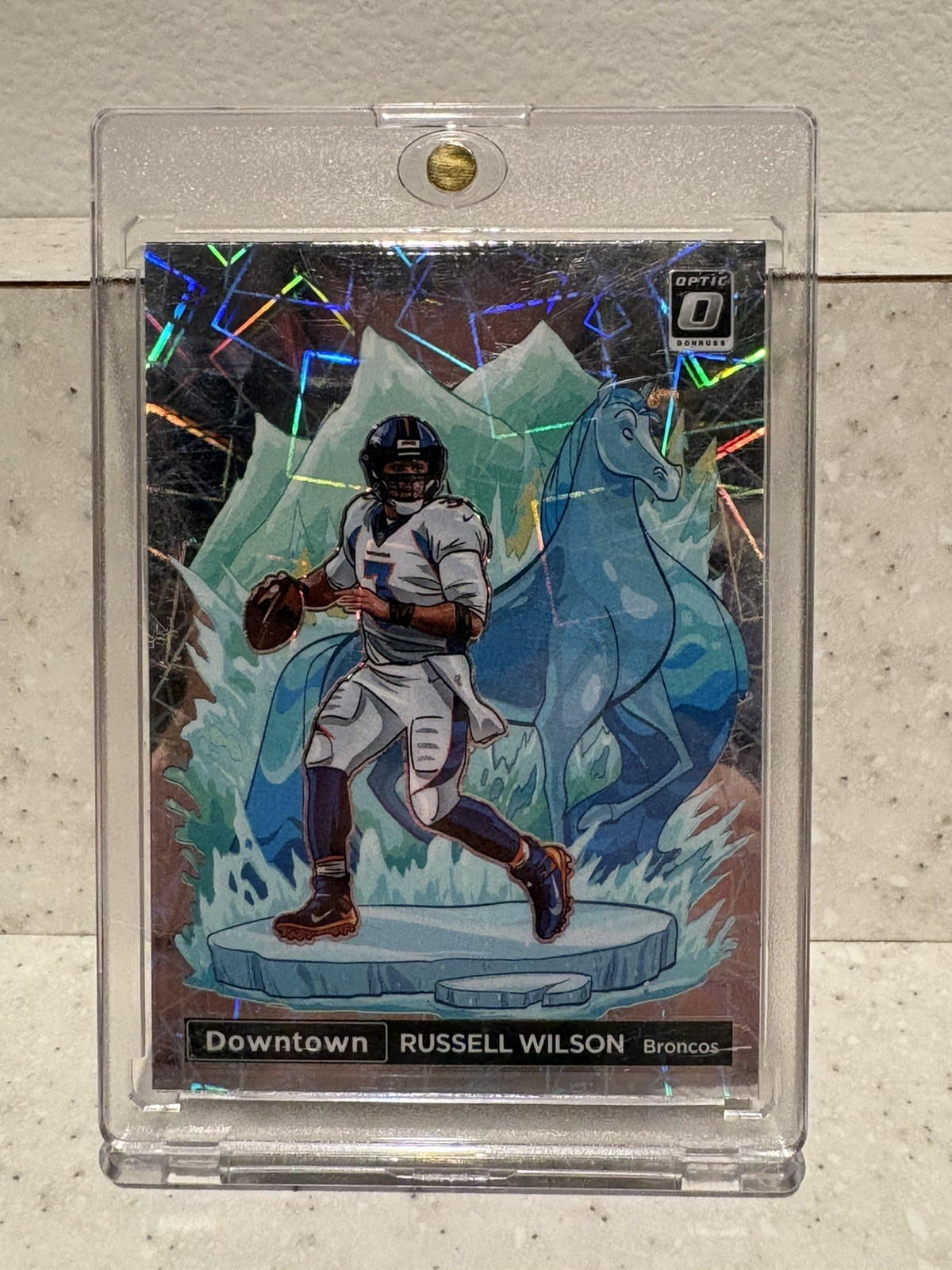 2022 DONRUSS OPTIC DOWNTOWN RUSSELL WILSON DENVER BRONCOS #DT-RW