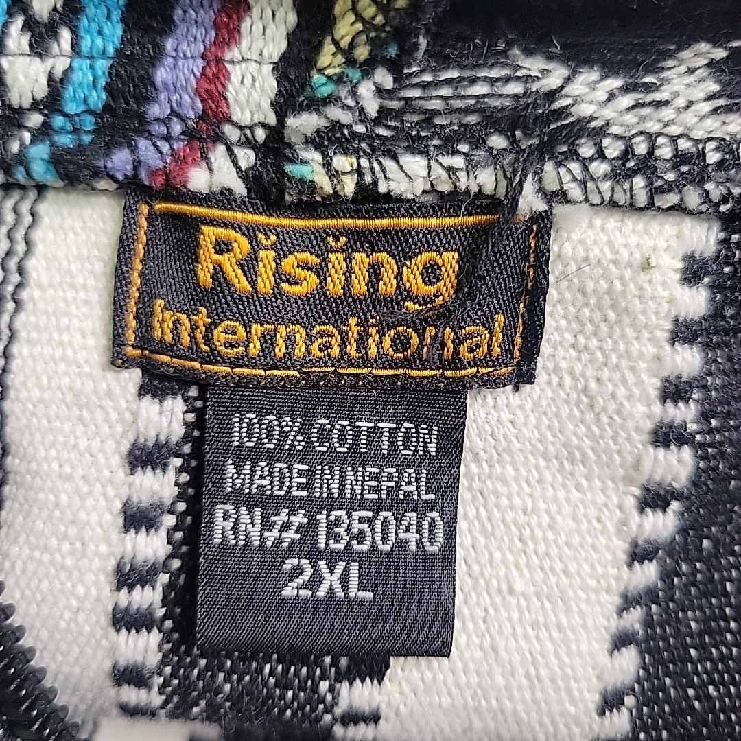 Rising International Patchwork Full Zip Hoodie Co… - image 4