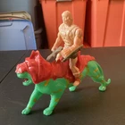 Vintage Mexican Blow Mold BOOTLEG Motu He-Man and Battle Cat