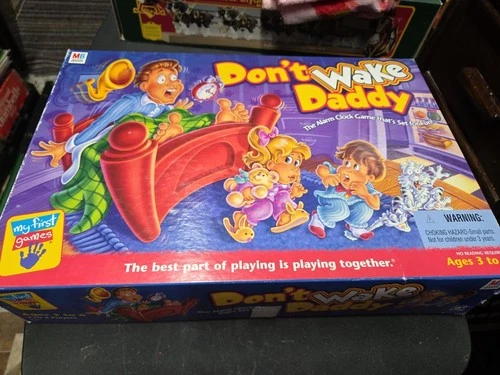 Vintage Don't Wake Daddy Game Milton Bradley 2001 Missing Hat And Card Bases