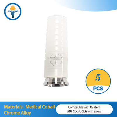 5 pcs Multi unit UCLA Plastic Sleeves with Ti Screw fits to Osstem D4.8
