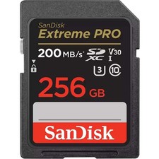 SanDisk Extreme PRO 256 GB Class 3/UHS-I U3 V30 SDXC SDSDXXD256GANCIN