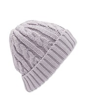 Volcom Stone Knit Beanie Women's Hat, Lavender Aura