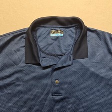 PGA Tour Golf Polo Shirt Solid Blue Moisture Wicking Tagless Adult Men's XL