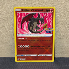 Pokémon TCG Radiant Charizard 11/78 SWSH Pokémon GO Radiant Rare Shiny Holo MINT