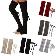 Women Warm Winter Knitted Socks Over Knee Long Thigh High Boot Soft Stockings