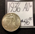 1936 Walking Liberty Silver Half Dollar AU+! ENN Coins
