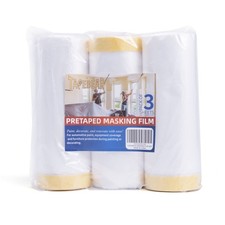 TAPEBEAR Pre-Taped Masking Film 5ft x 90ft Plastic Sheeting Roll Automotive Pain