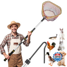 Frebuta Chicken Catcher Net,37 to 93in Chicken Catcher Leg Hook Extra Long Handl