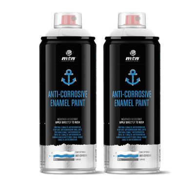 2x mtn Pro Anti-Corrosive Spray Emaille Korrosionsschutzfarbe 400 ml Weiß