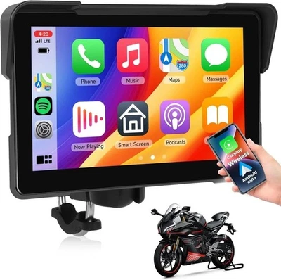 NAVITROEY 7" Motorcycle Carplay GPS Navigation Wireless CarPlay&Android Auto Motorbike