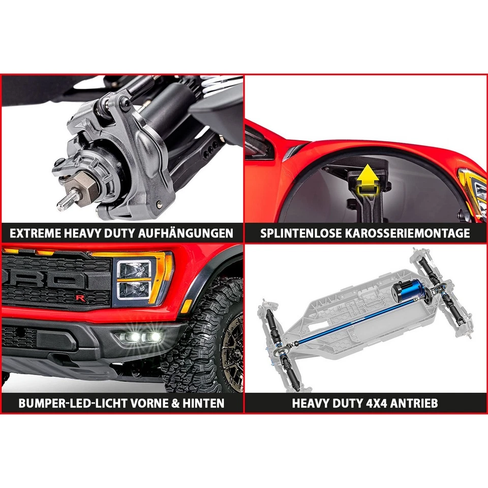 Traxxas 101076-4 Ford Raptor-R 4x4 VXL 1/10 Pro-Scale RTR Brushless - schwarz - Bild 4 von 4