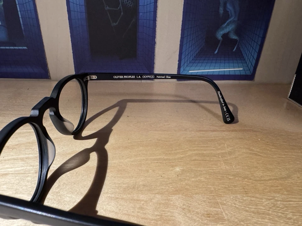 Oliver Peoples Gregory Peck Matt Black extremely nice frame Italy made 47-23_150 - Bild 2 von 4