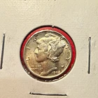1942 S 10C Mercury Dime, 90% Silver, MS， toned luster