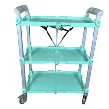 New in Box Olympia Tools 300lb XL collapsible tool cart Teal rolling 85-189 