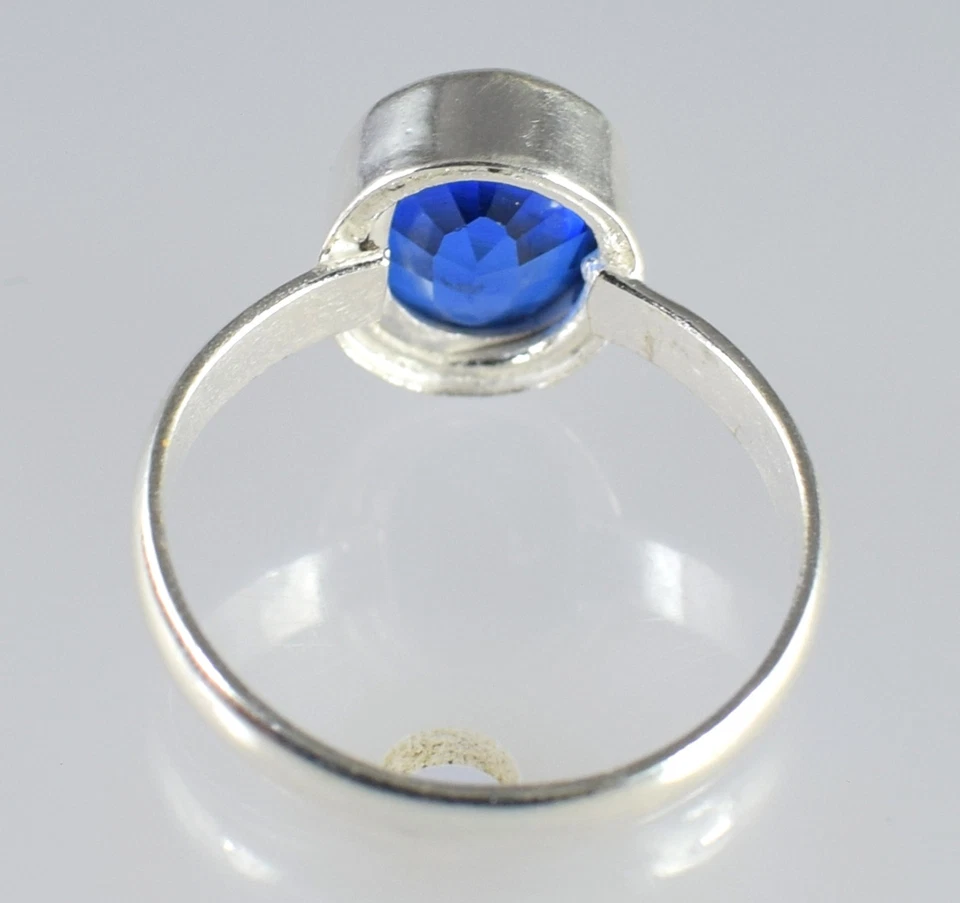 Anillo de compromiso para hombre con piedras preciosas ovaladas de 7,55 quilates de tanzanita azul natural certificado Foto 4 de 4