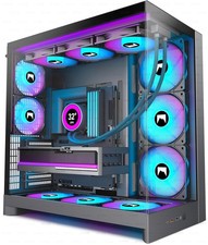 H2 ATX PC Gehäuse 8 PWM ARGB Lüfter vorinst...